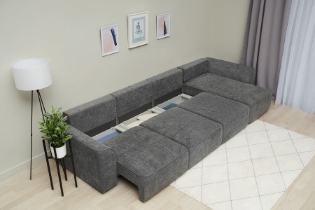 Диван угловой еврокнижка Имир MODOOL MAX серый