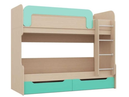 Кровать-Чердак Юниор-1 (Д-2034 x В-1670 x Г-987 мм).